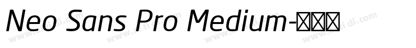 Neo Sans Pro Medium字体转换